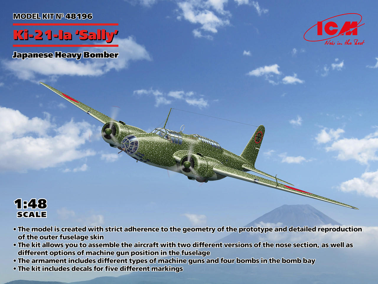 1/48 ICM Ki-21-Ia Sally Japanese Heavy Bomber - Squadron.com