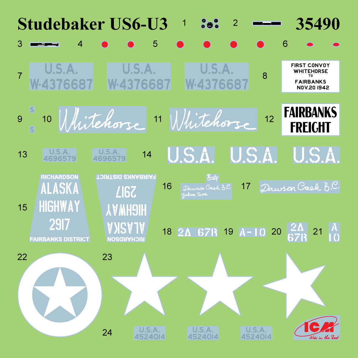 1/35 ICM Studebaker US6-U3 US Military Truck Plastic Model Kit