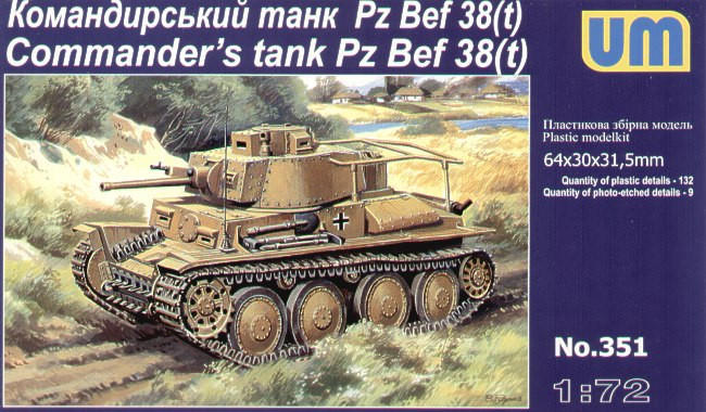 1/72 Uni Model Command tank Pz. 38t - Squadron.com