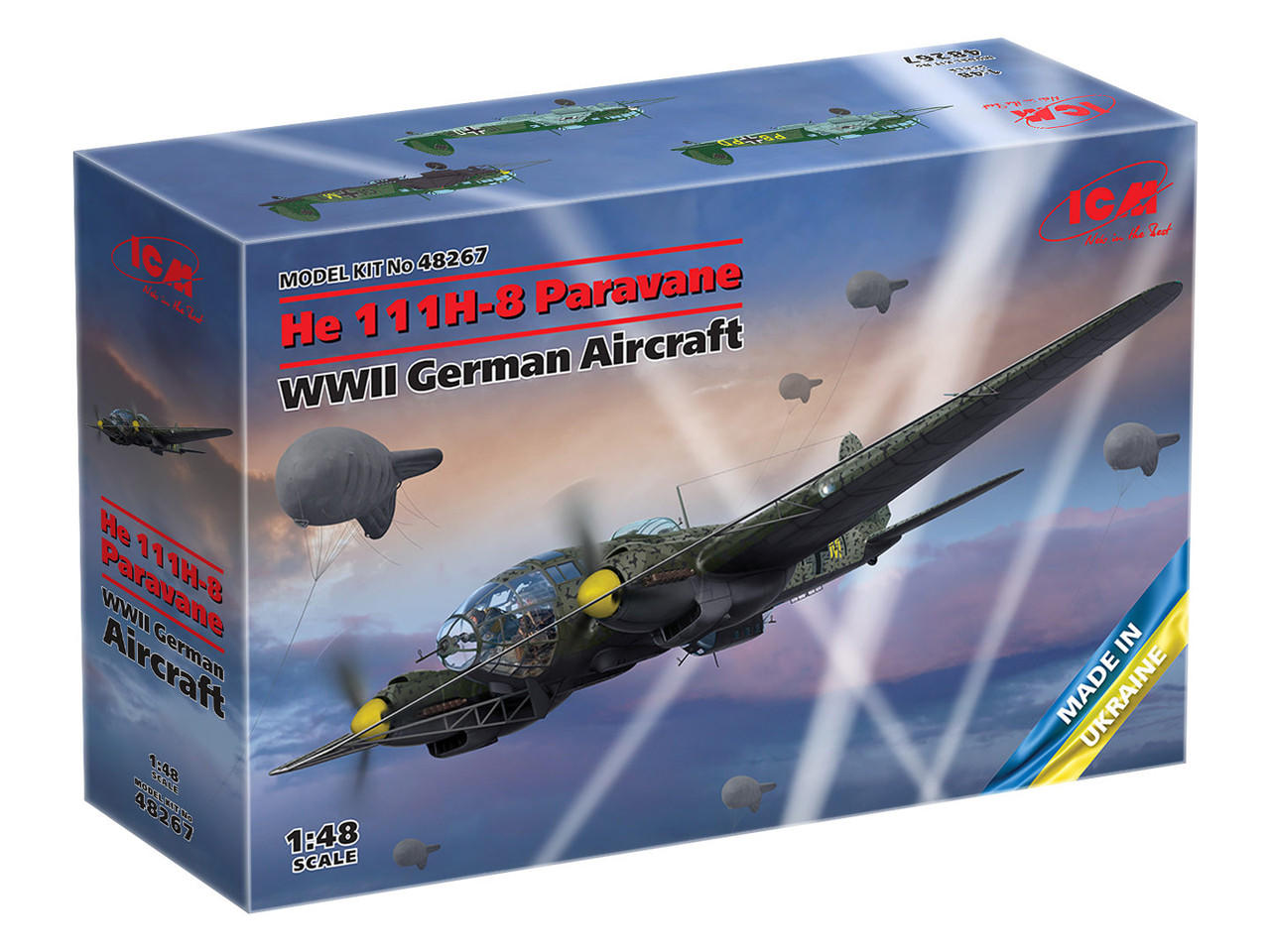 1/48 ICM He 111H-8 Paravane WWII German Aircraft - Squadron.com