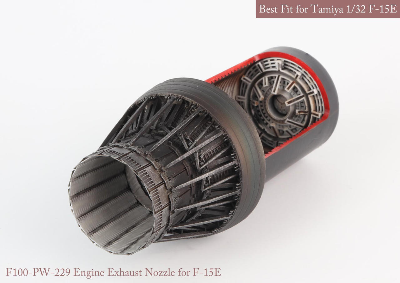 A&K M60VN (FORTRESS type Fチューン）セット 1/32 KA Models [SE] F-15 C/D/E/K P&W EXHAUST NOZZLE & AFTER BURNER