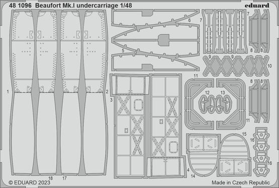 プラモデル　1/48 ボーフォート Mk.I ビッグEDパーツセットII ICM用 「BIG EDシリーズ」 ディティールアップパーツ [EDUBIG49361] 1/48 Eduard Big Ed Beaufort Mk.I Part II for ICM - Squadron.com