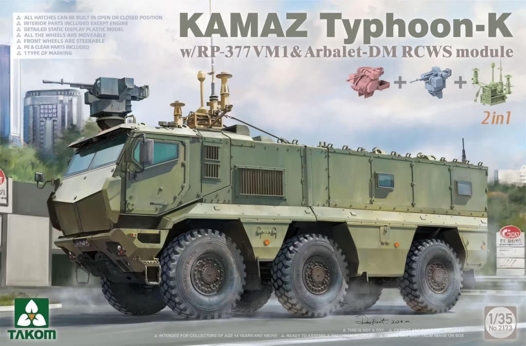 1/35 Takom Kamaz Typhoon-K Plastic Model Kit - Squadron.com