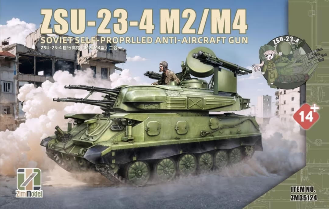 1/35 Zimi Model ZSU-23-4 M2/M4 Soviet Plastic Model Kit - Squadron.com