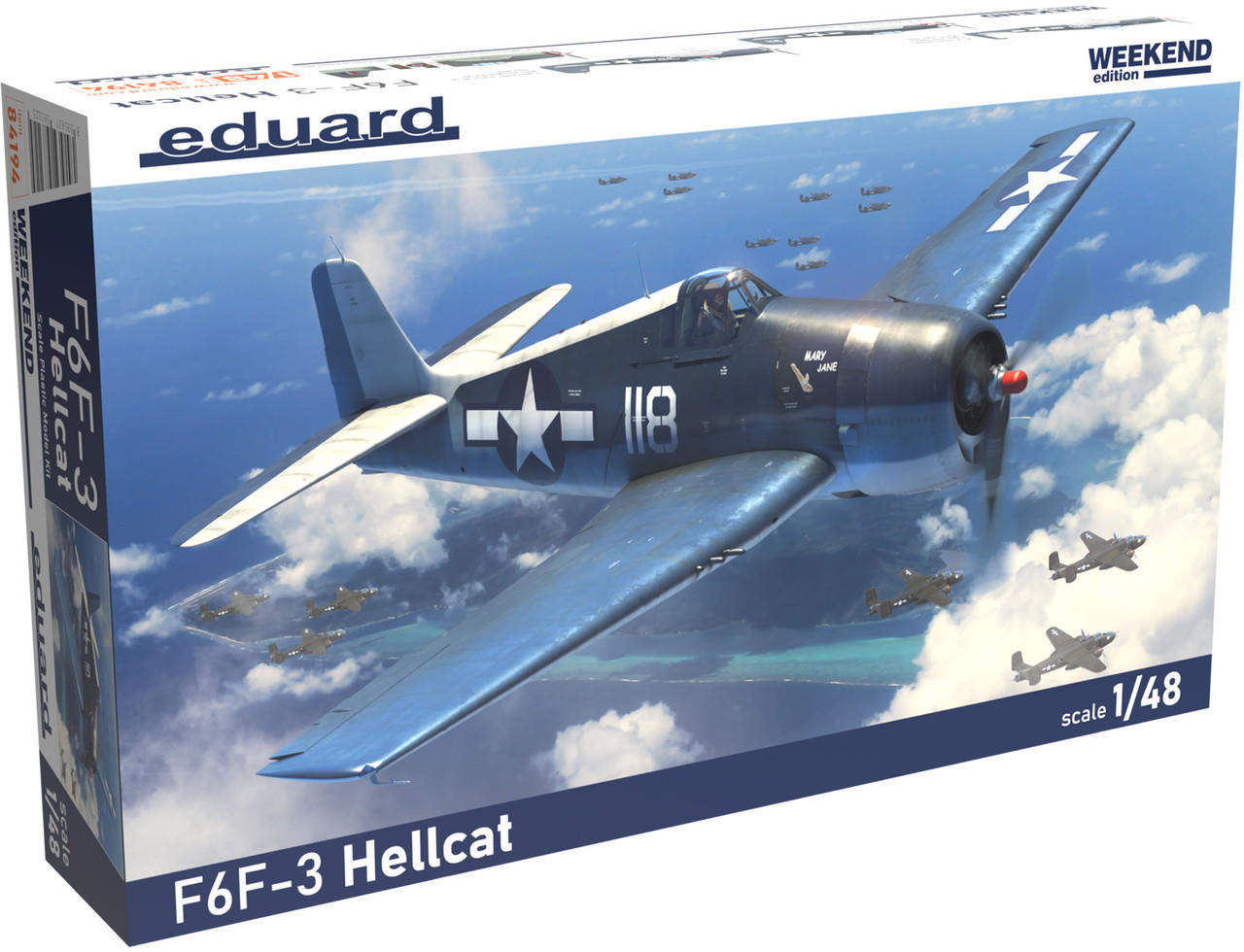 1/48 Eduard F6F-3 Hellcat Plastic Model Kit - Squadron.com