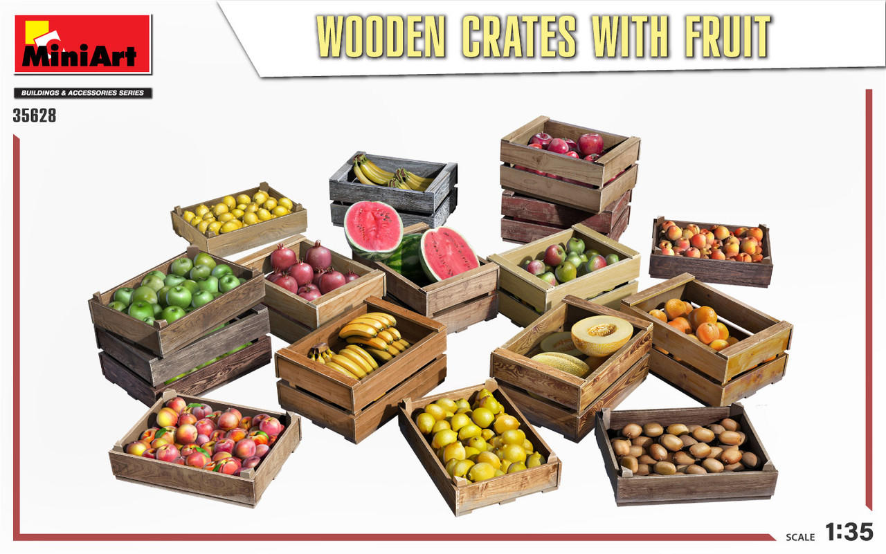 1/35 Miniart Wooden Crates with Fruit - Squadron.com