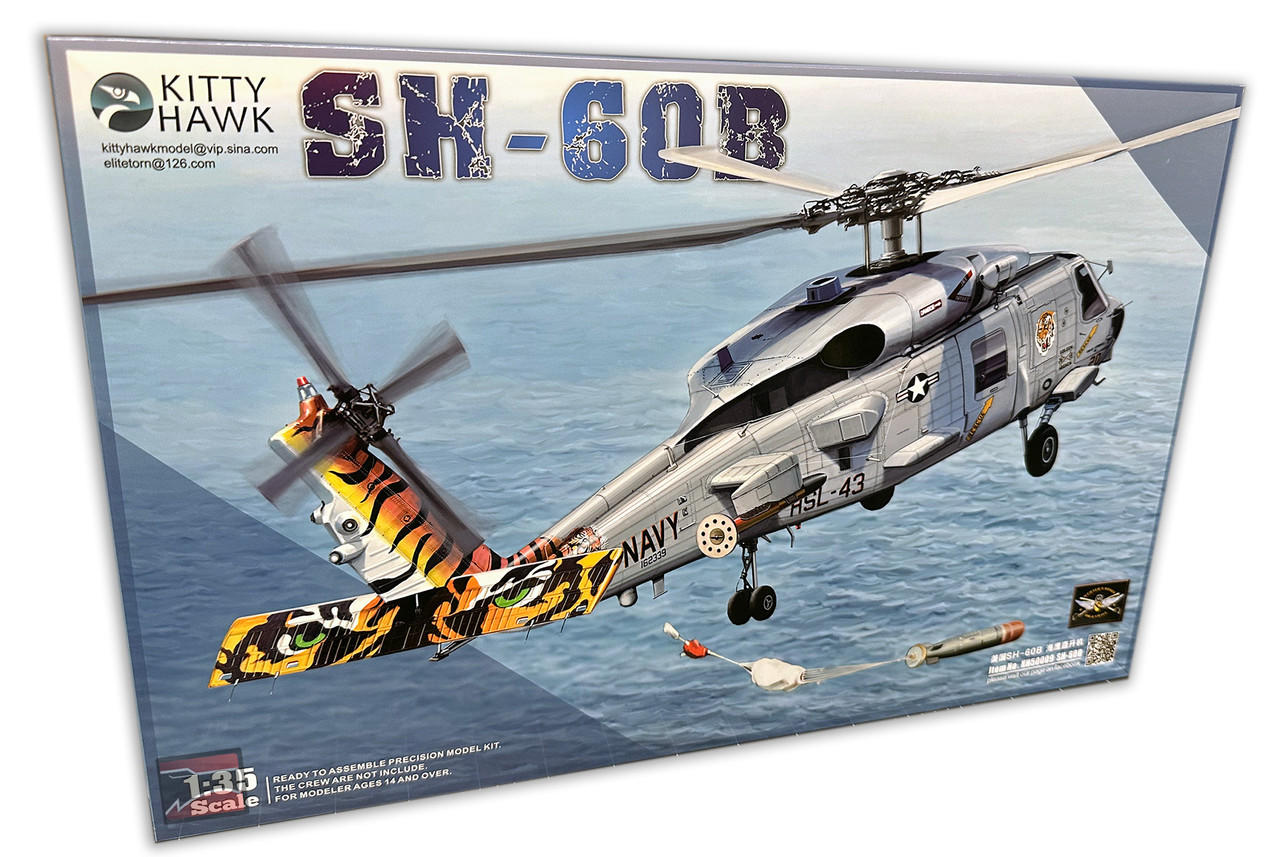 Kitty Hawk 1/35 Sikorsky SH-60F SeaHawk Scale Model Kit – KH50007, Unassembled & Unpainted