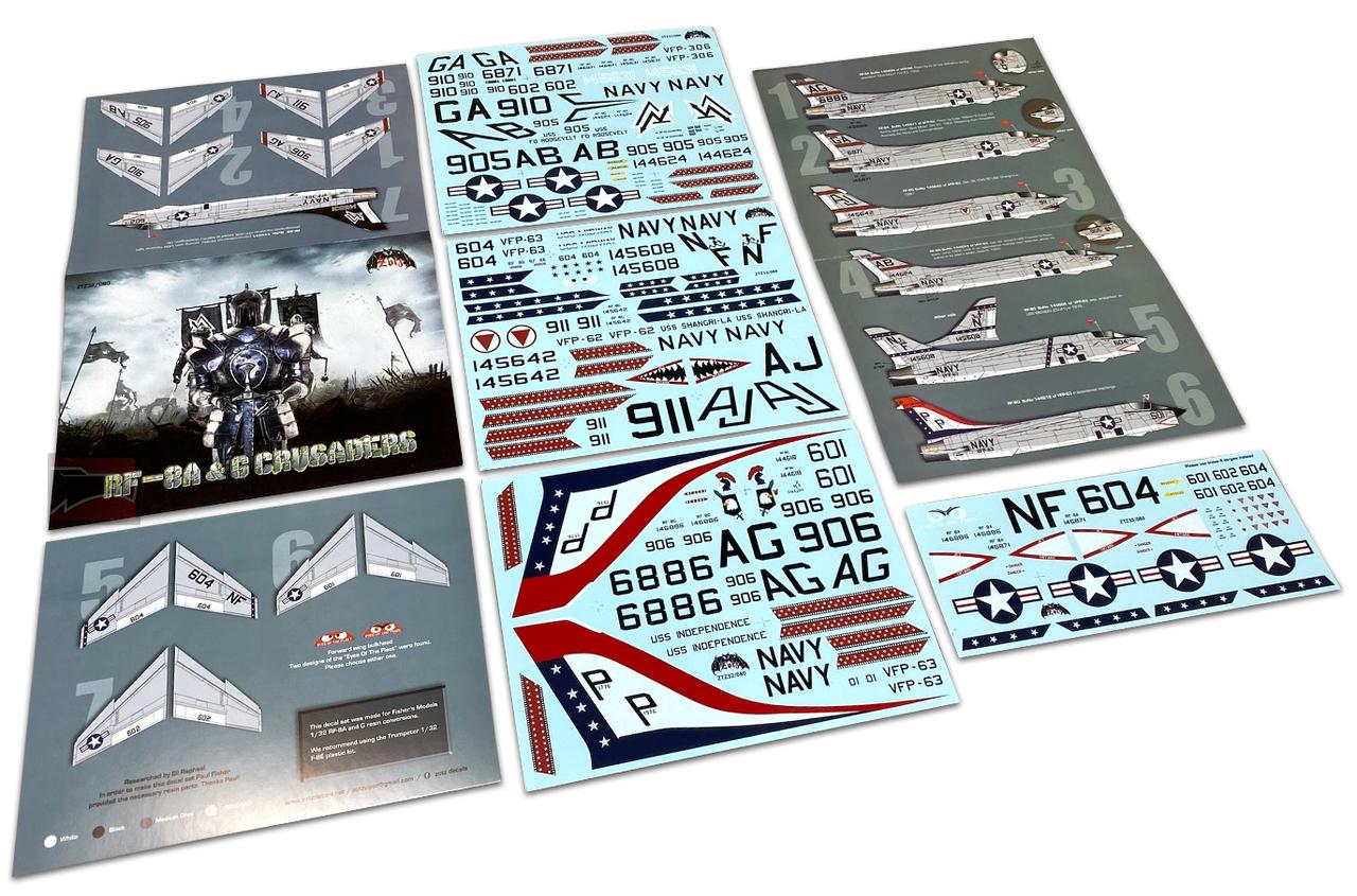 1/32 Zotz Decals RF-8A/G Crusaders VFP-62 VFP-63 VFP-306