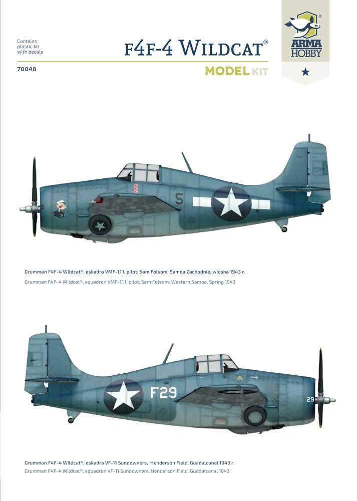 1/72 ARMA Hobby F4F-4 Wildcat Model Kit - Squadron.com