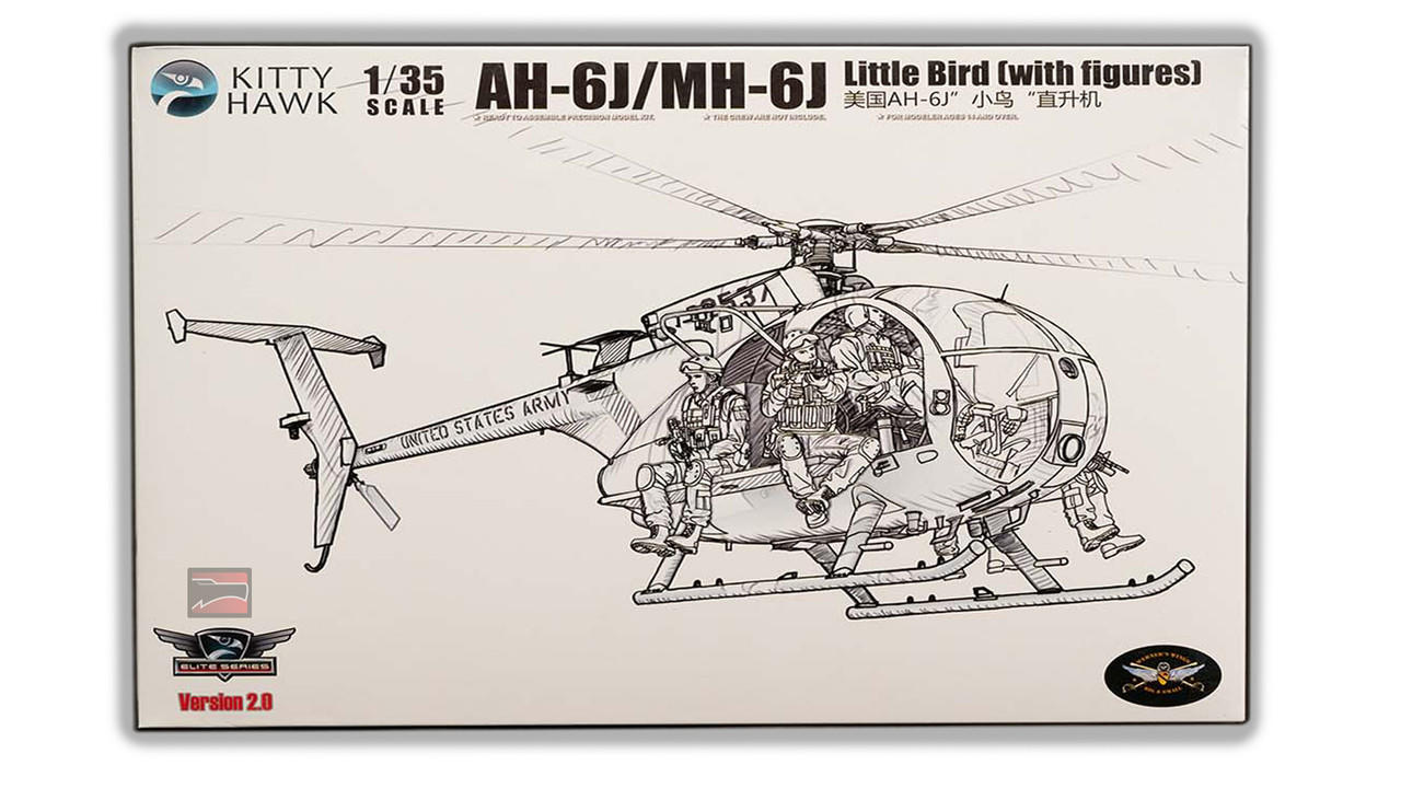 1/35 Kitty Hawk AH-6J/MH-6J Little Bird (with figures) Plastic Model Kit