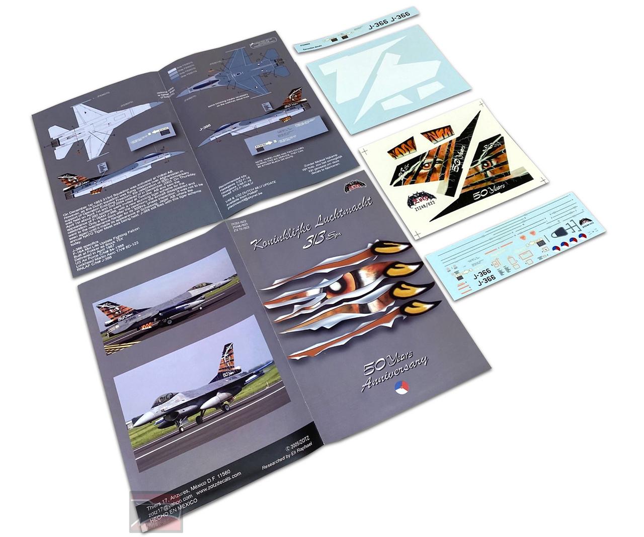 タヌ☆様　オーダーページ 1/48 Zotz Decals F-16 Falcon Dutch NATO Tiger 50 year Anniversary
