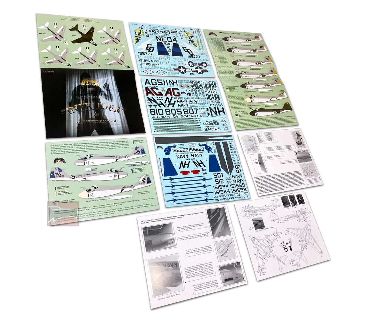 order A6♡ 1/32 Zotz Decals Grumman A-6A Intruders in Vietnam - Squadron.com