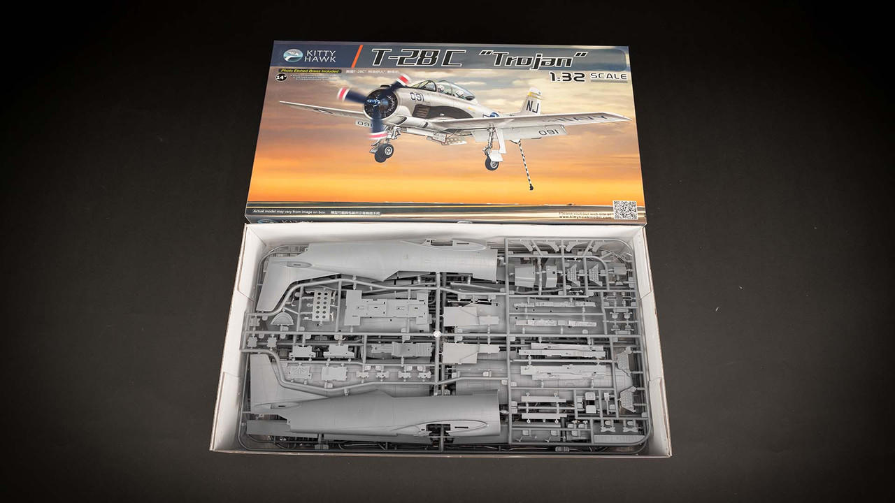 1/32 Kitty Hawk T-28C Trojan Plastic Model Kit - Squadron.com