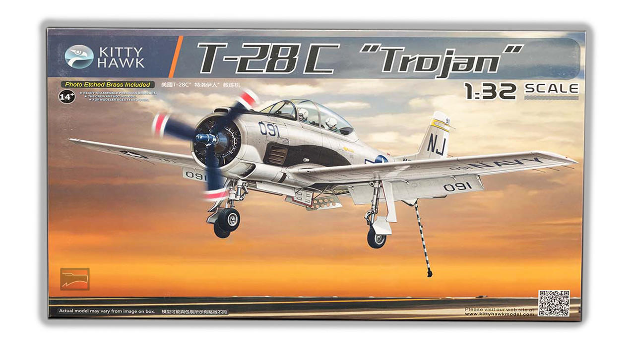 1/32 Kitty Hawk T-28C Trojan Plastic Model Kit - Squadron.com