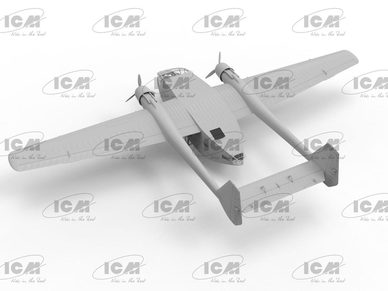 東京2020 Go Aircraft Miniature 1/48 ICM Gotha Go 244B-2 WWII German Transport Aircraft Plastic