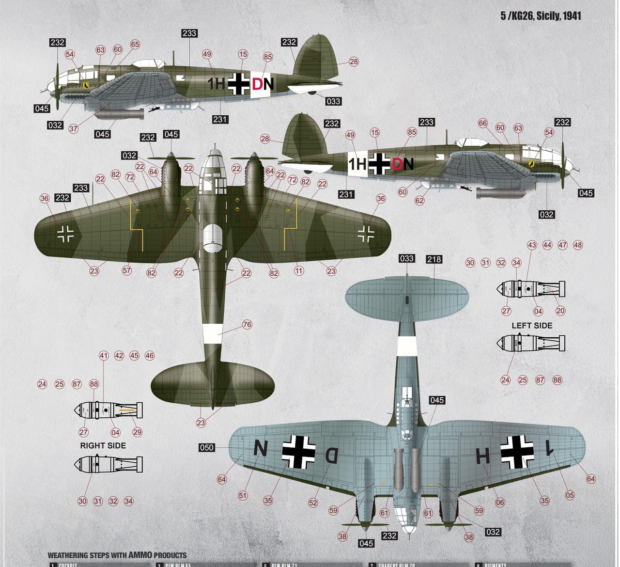 1/35ボーダーモデル ハインケル He111H-6 1/35 Border Model Heinkel He 111 H-6 Plastic Model Kit - Squadron.com
