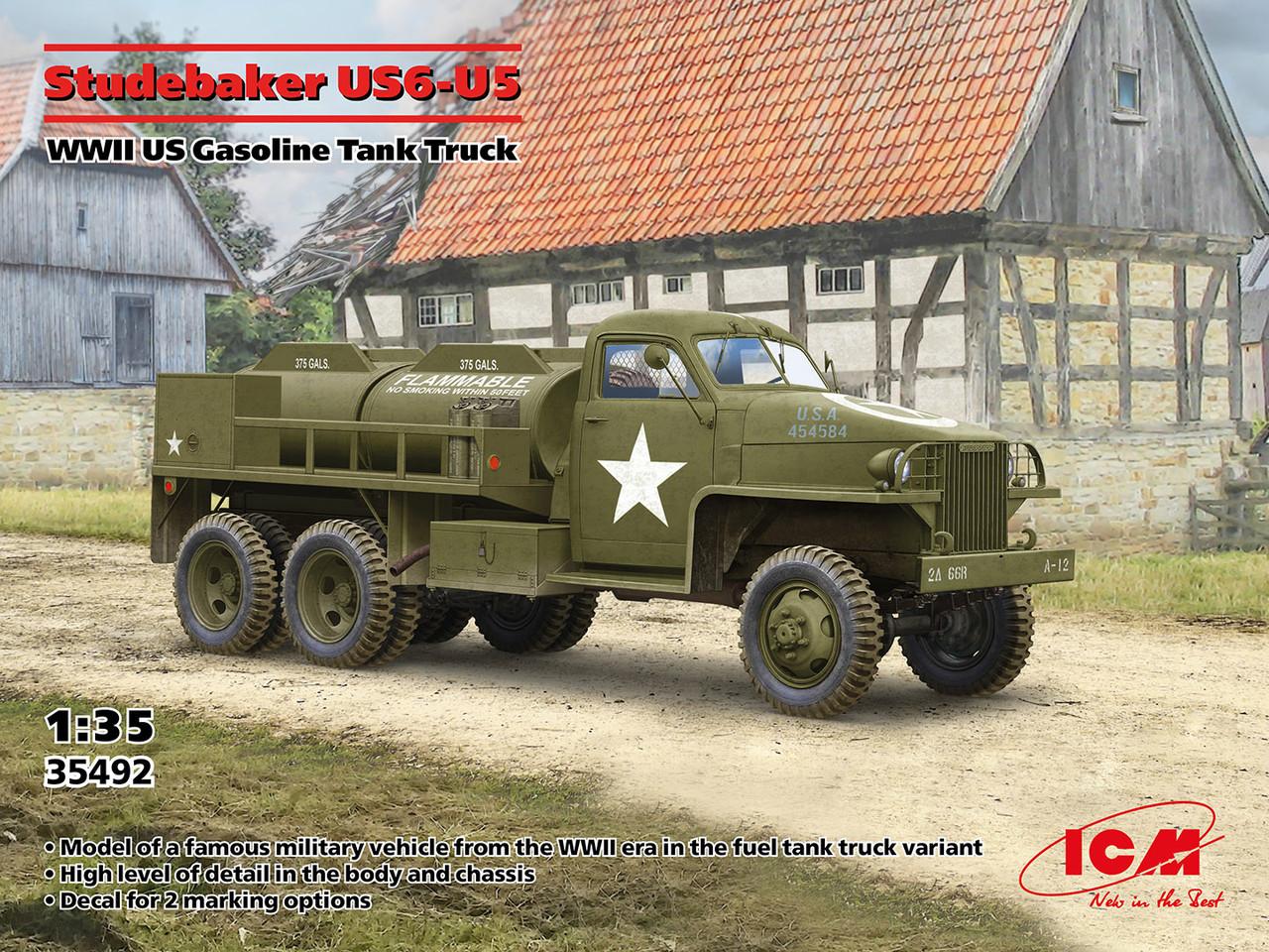 1/35 ICM Studebaker US6-U5 WWII US Gasoline Tank Truck Plastic