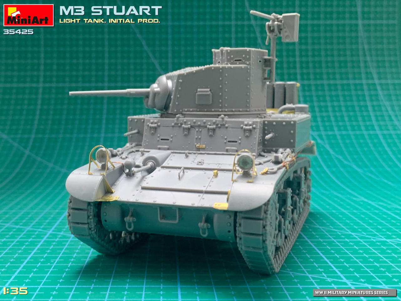 Kit Modèle Réduit Mini Art 1:35 M3 Stuart Diesel Début De Production - Plastique à Assembler, Avec Décalcomanies Et Détails Fins