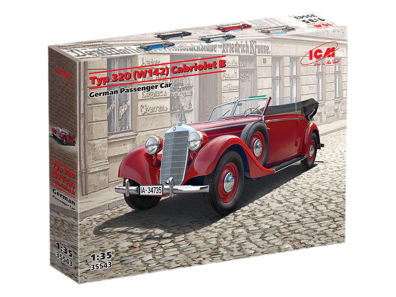 1/35 ICM Typ 320 (W142) Cabriolet B German Passenger Car Plastic 