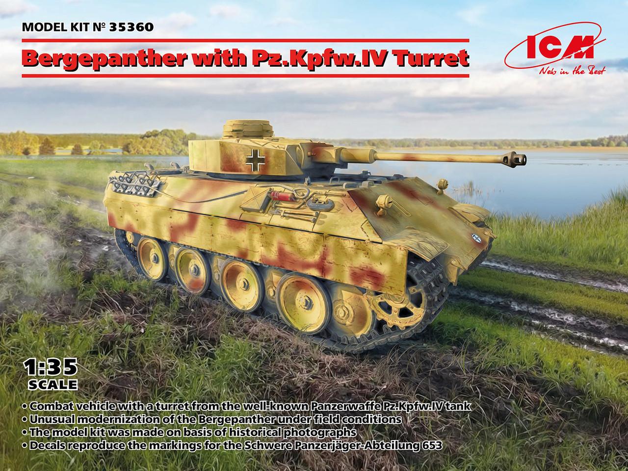 Bergepanther IV 1/35 スケールモデルキット 2個セット 1/35 ICM Bergepanther with Pz.Kpfw.IV Turret Plastic Model kit
