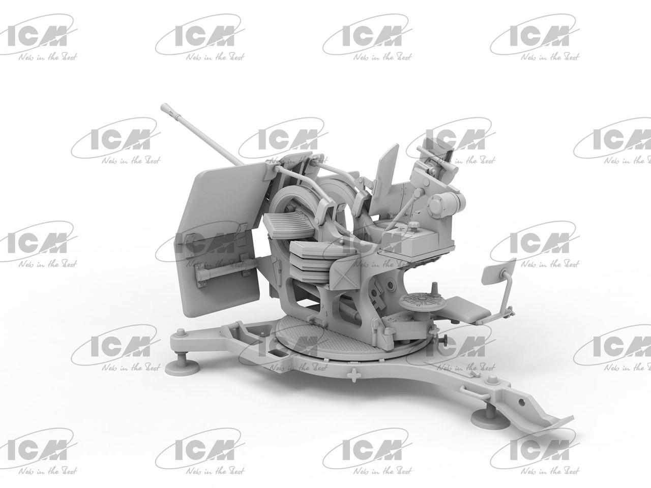1/35 ICM Flak 38 WWII German AA Gun Plastic Model Kit