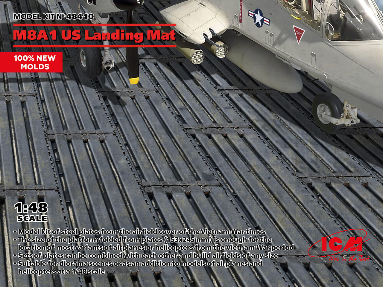 1/48 ICM M8A1 US Landing Mat (153x245 mm) Plastic Model Kit