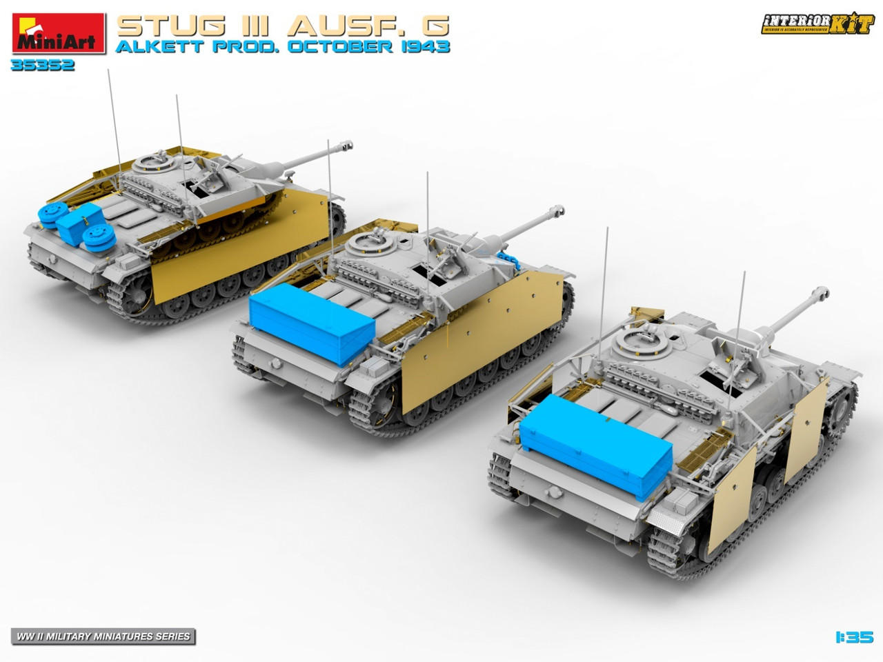 1/35 Miniart STUG III AUSF. G ALKETT PROD. OCTOBER 1943 INTERIOR