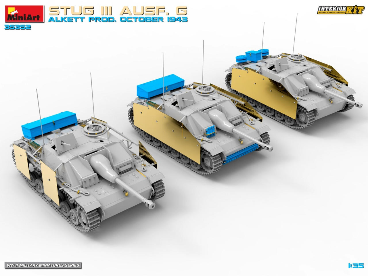 1/35 Miniart STUG III AUSF. G ALKETT PROD. OCTOBER 1943 INTERIOR