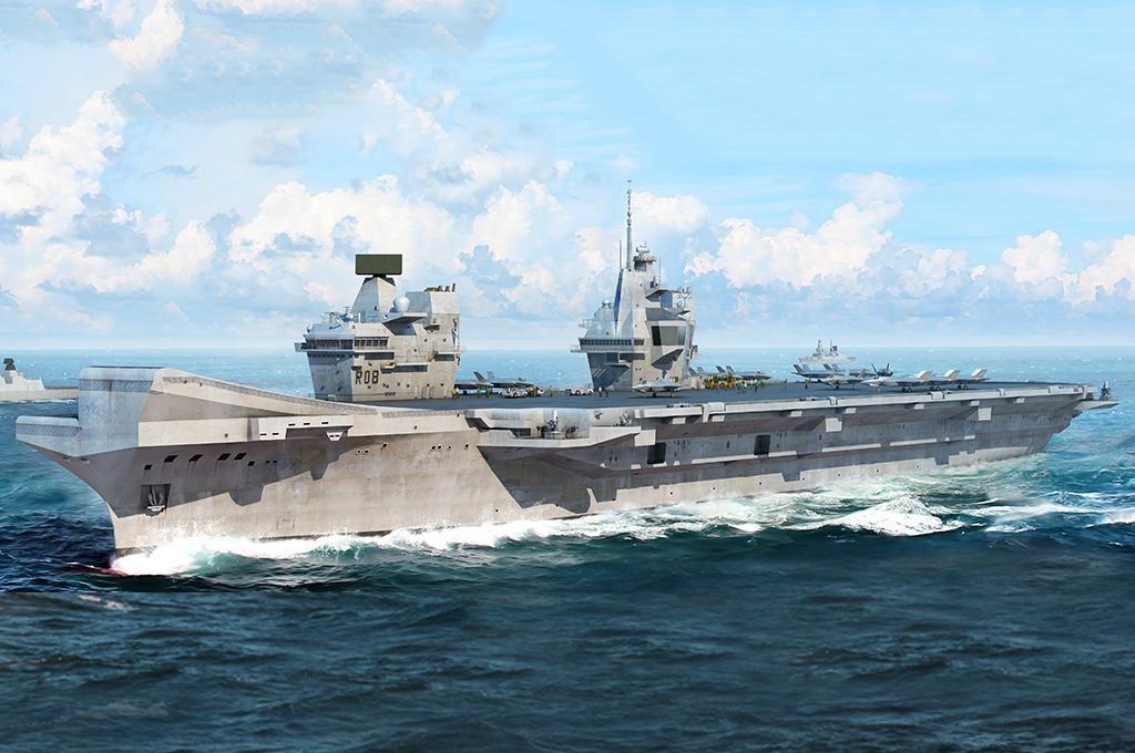 1/700 Trumpeter HMS Queen Elizabeth Aircraft Carrier Plastic Model