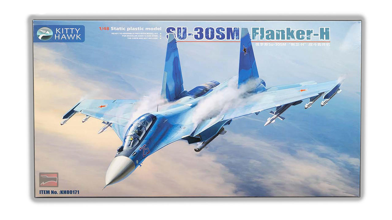 1/48 Kitty Hawk Su-30SM Flanker-H Plastic Model KIt - Squadron.com