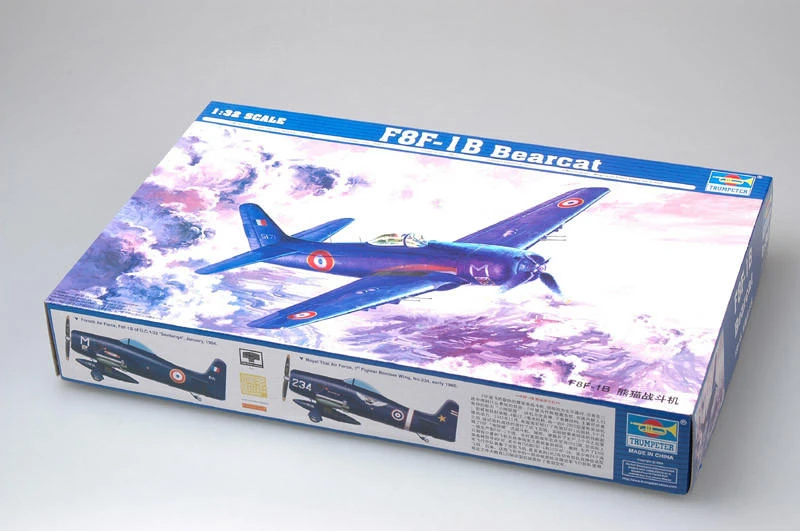 Maquette Avion Trumpeter 02247 F8F-1 Bearcat – 1/32, Kit Plastique à Monter