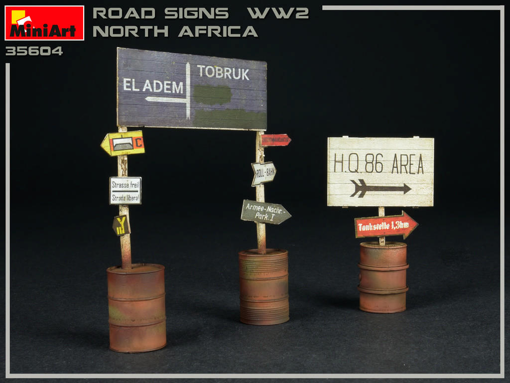 1/35 Miniart Road Signs WWII (N.Africa) - Squadron.com