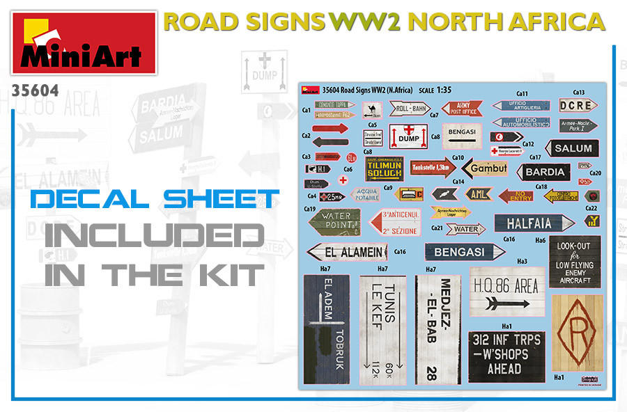 1/35 Miniart Road Signs WWII (N.Africa) - Squadron.com
