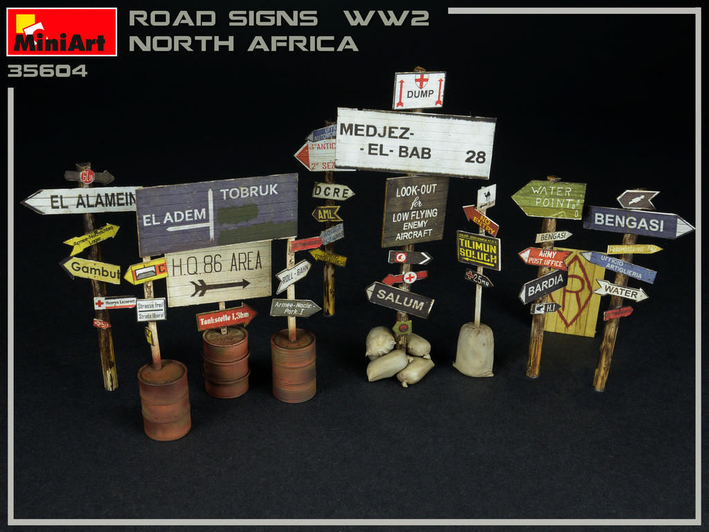 1/35 Miniart Road Signs WWII (N.Africa) - Squadron.com