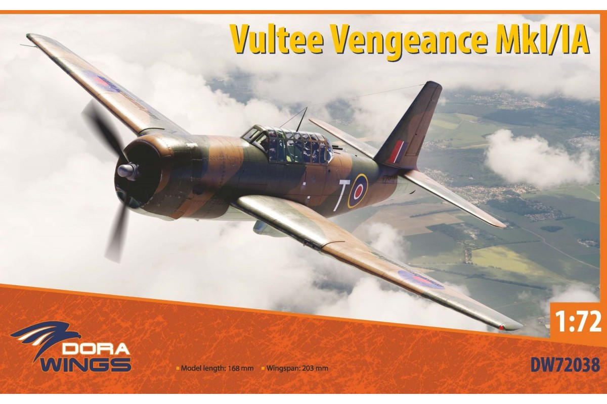 1/72 Dora Wings Vultee Vengeance MkI/IA Plastic Model Kit