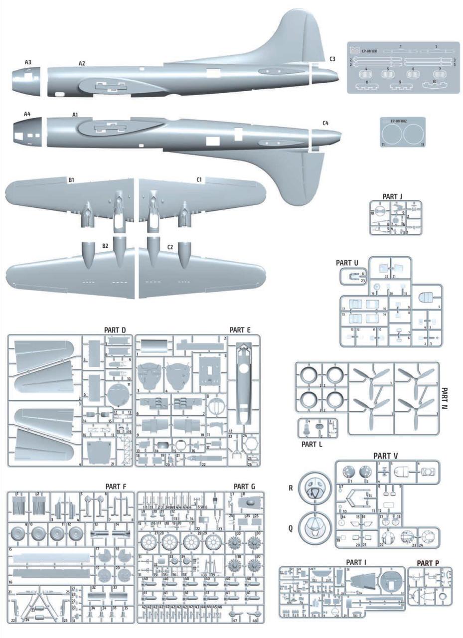 1/48 Eduard The Bloody Hundredth 1943 B-17F Flying Fortress Super