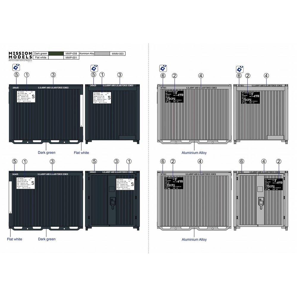 1/35 Gecko Models US Military 8' Storage Container Set (Vietnam