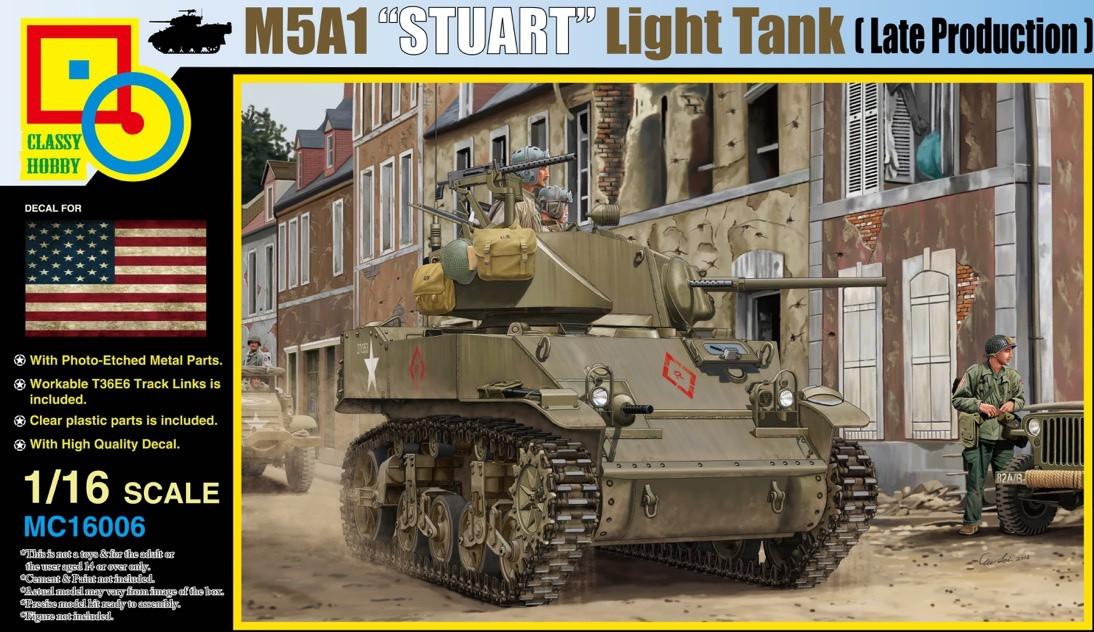 1/16 M5A1 スチュアート 後期型 プラモデル(CLHMC16006) Classy Hobby(クラッシーホビー) 1/16 Classy Hobby M5A1 Stuart (Late Production) - Squadron.com
