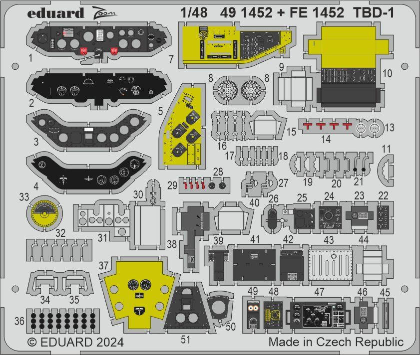 1/48 Eduard TBD-1 Photo etched set - Squadron.com
