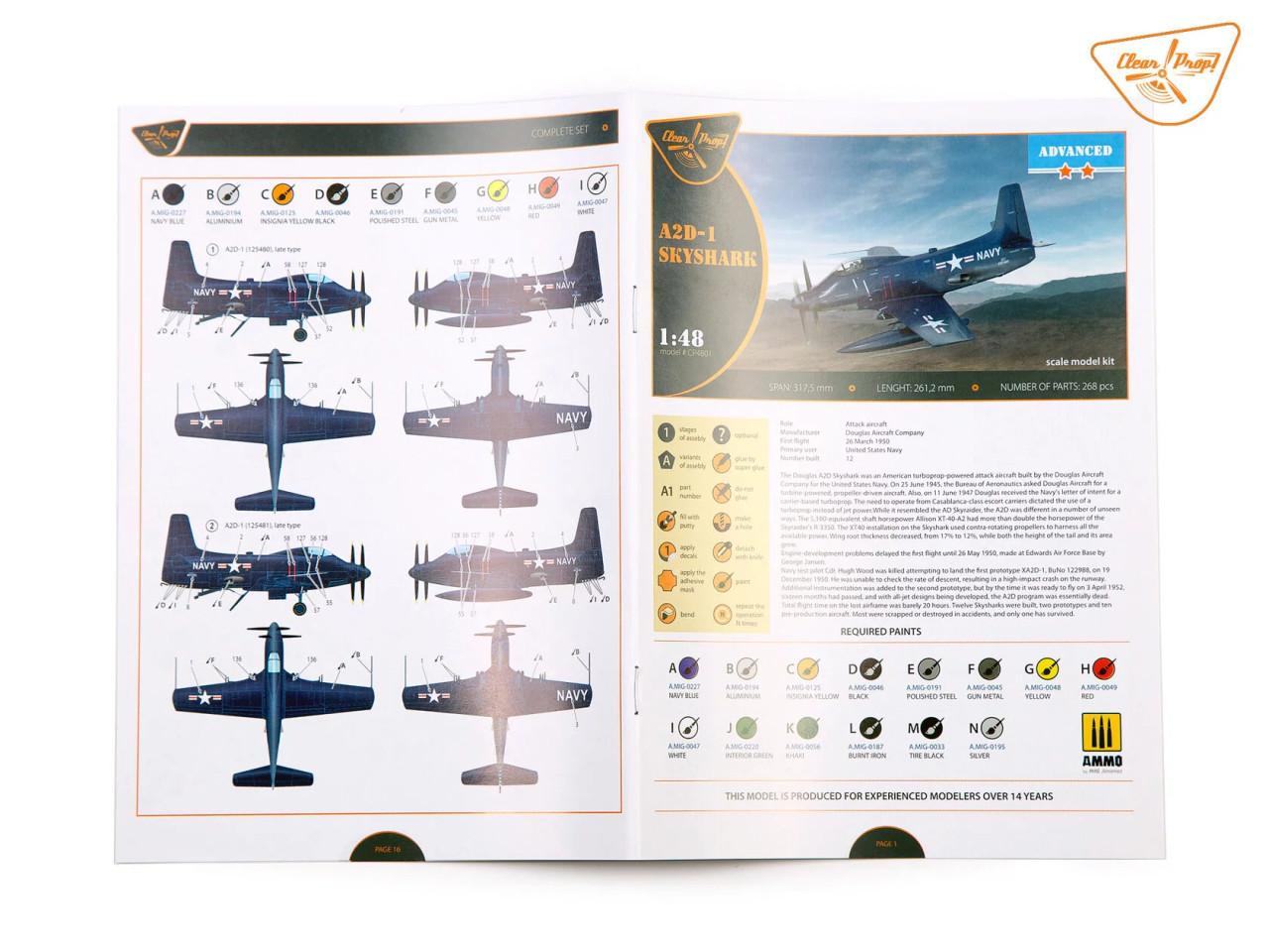 1/48 Clear Prop A2D-1 Skyshark - Squadron.com