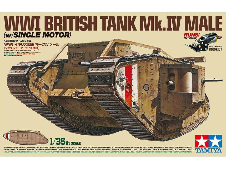その他 TAMIYA WWI BRITISH TANK Mk.IV MALE 1/35 1/35 WWI British Mk IV Male Tank w/Single Motor & 5 Crew