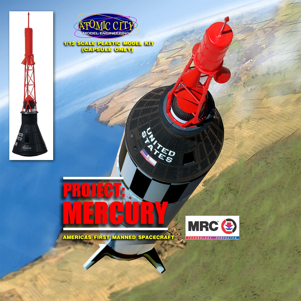 1/12 MRC Project Mercury Capsule Model Kit - Squadron.com