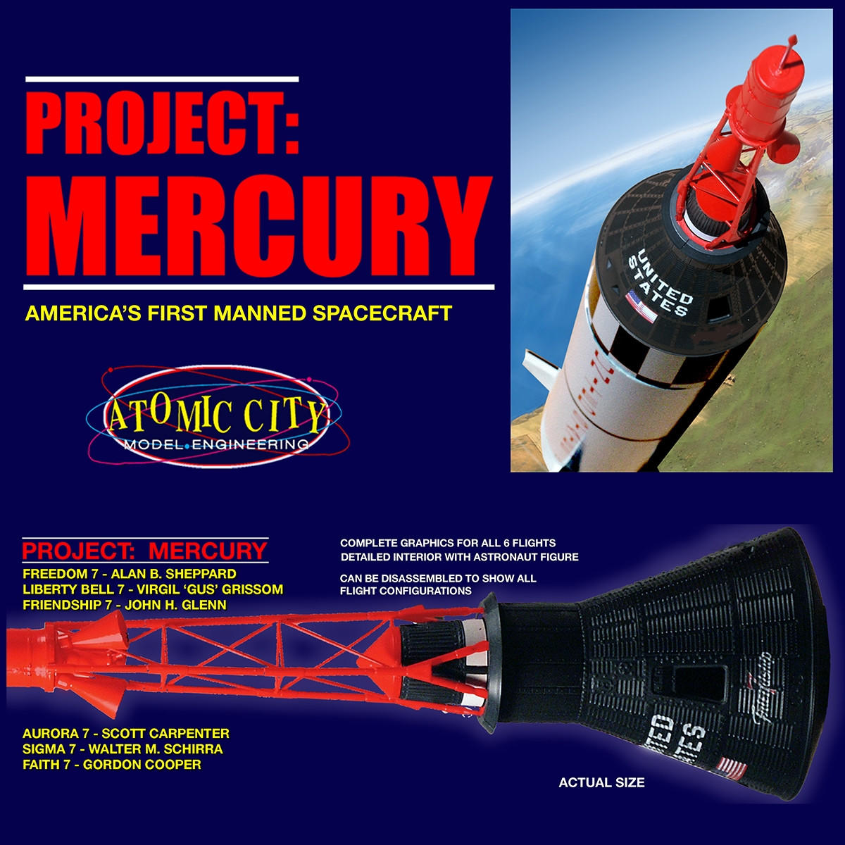 1/12 MRC Project Mercury Capsule Model Kit - Squadron.com