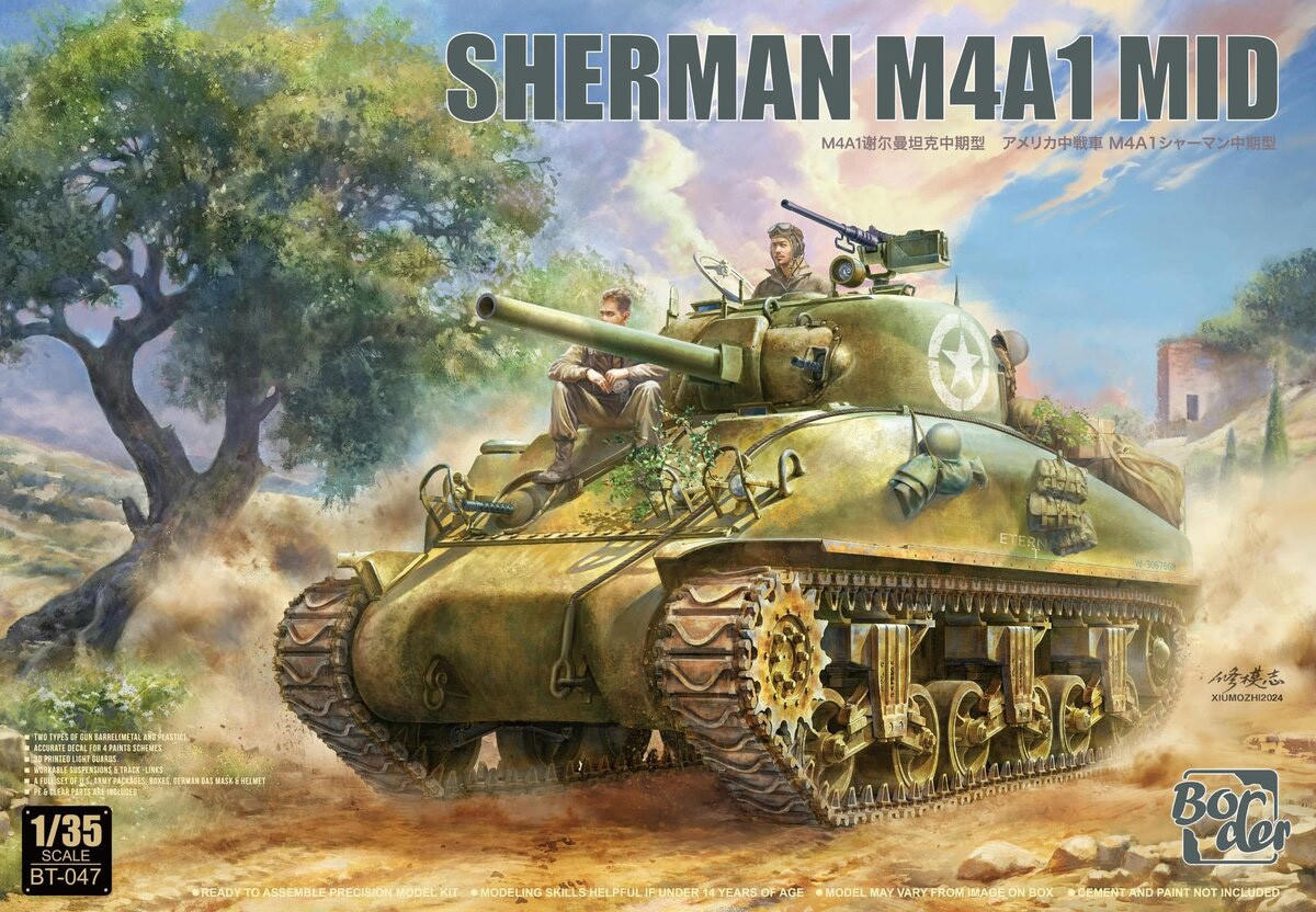 1/35 Border Model M4A1 Sherman Mid Production Plastic Model Kit
