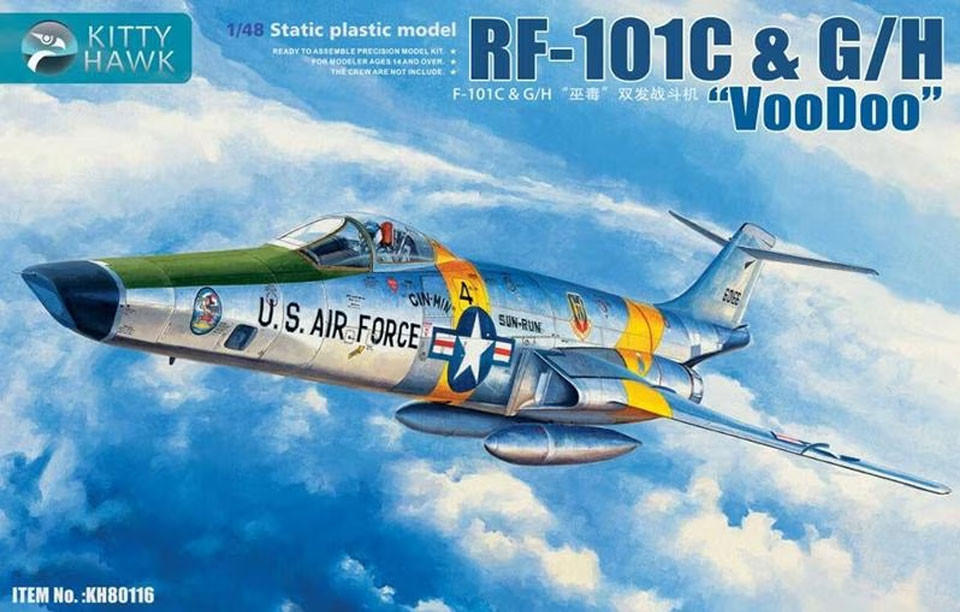 キティホークモデル 1/48 マクダネル RF-101C&G/H ブードゥー キティホークモデル 1/48 マクダネル RF-101C&G/H ブードゥー
