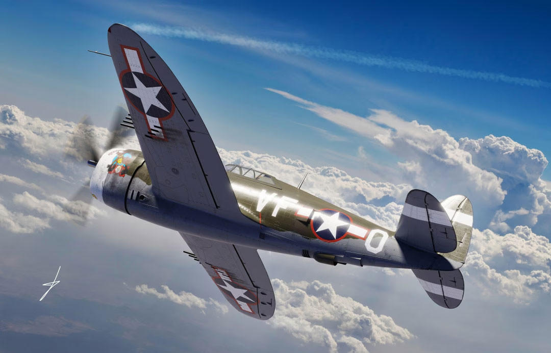1/48 Dora Wings Republic P-47C-2 Thunderbolt Plastic Model Kit