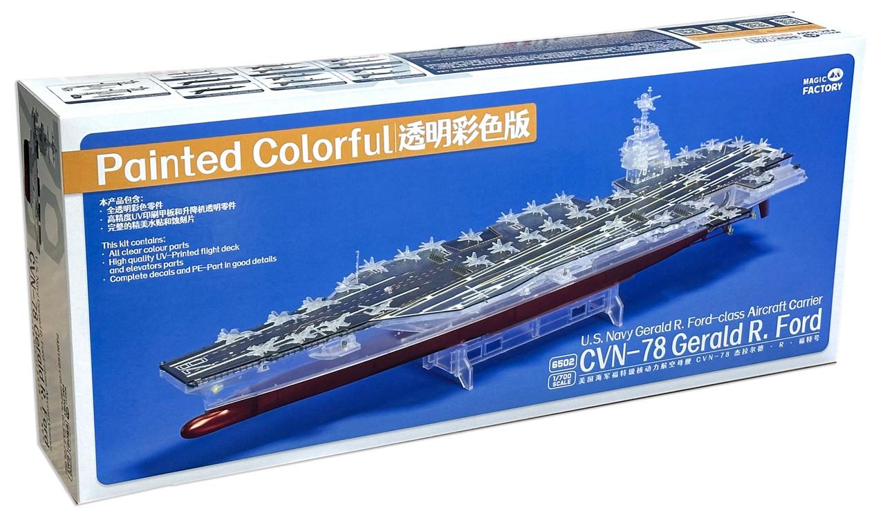 新品未開封　CVN-78 Gerald R. Ford プラモデル 1/700 1/700 Magic Factory Clear Painted USS Gerald R. Ford CVN-78