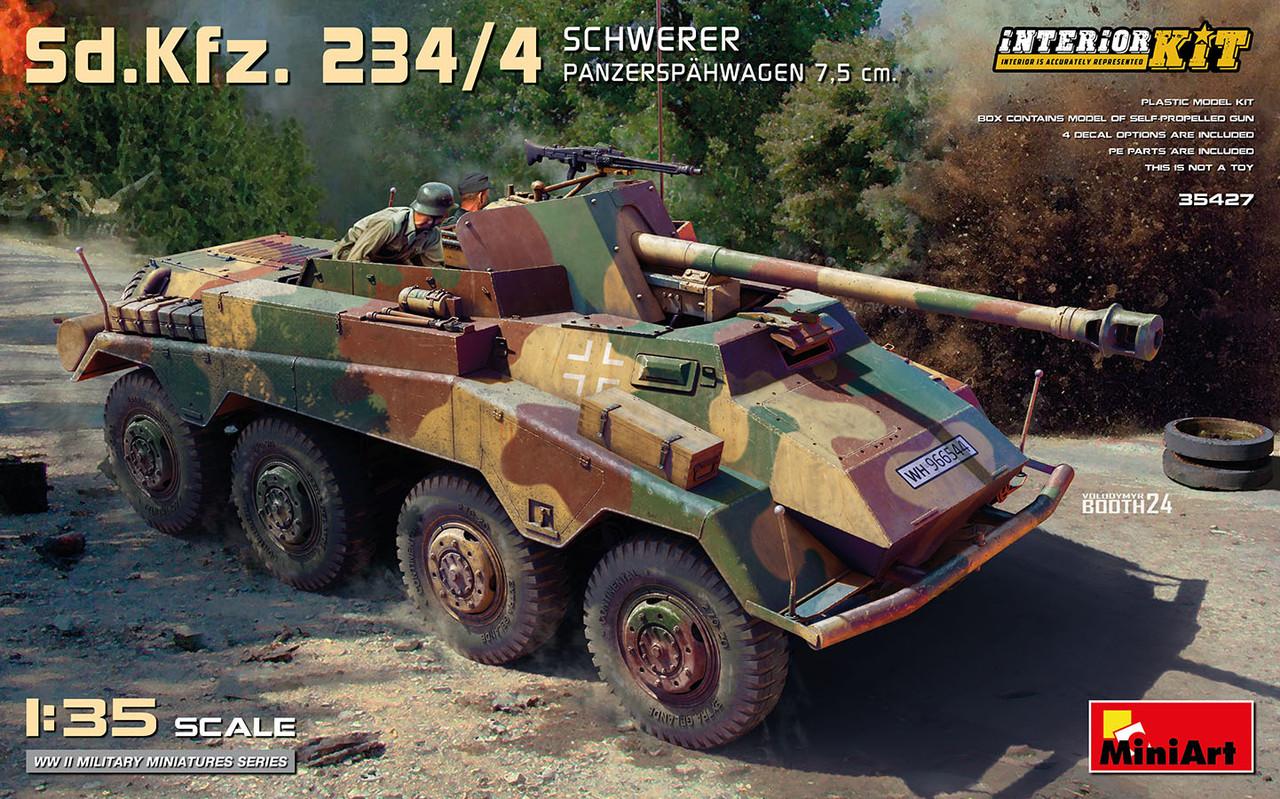 1/35 Miniart Sd.Kfz. 234/4 SCHWERER PANZERSPAHWAGEN 7.5 cm
