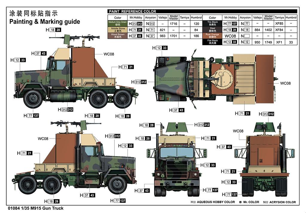 1/35 Trumpeter M915 Gun Truck Plastic Model Kit - Squadron.com
