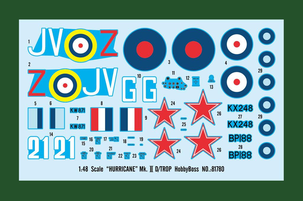 1/48 Hobby Boss Hurricane Mk.IID/TROP Plastic Model Kit - Squadron.com